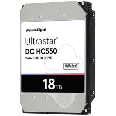 Накопичувач HDD 3.5" SATA 18.0TB WD Ultrastar DC HC550 7200rpm 256MB (0F38459) 0F38459 фото