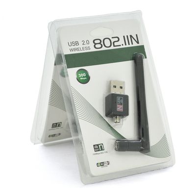 Беспроводной сетевой адаптер с антенной 10см 2DBI Wi-Fi-USB Merlion LV-UW02-2DB,7601 802.11bgn,300MB,2.4 GHz, WIN7/XP/Vista/2K/MAC/LINUX, Blister Q200 LV-UW02-2DB-MTK7601 фото