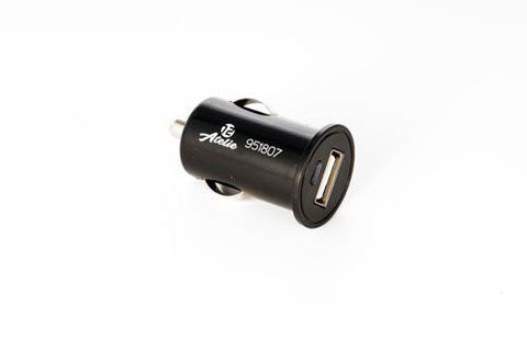 Автомобильное зарядное устройство 1 USB (12V - 5V 1A) черный МИНИ 12 Atelie 951807 фото товара