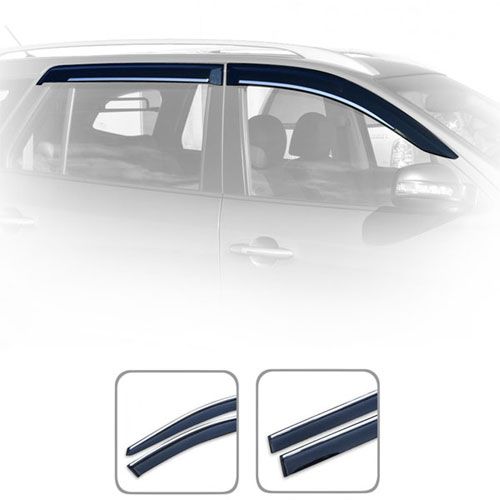 Дефлектори вікон Lexus RX III 300/350/400 2015 -> (Long Type) з Хром Молдінгом (LE25-M) LE25-M фото