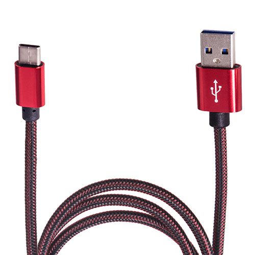 Кабель USB - Type С (Red) ((200) Rd) (200) Rd фото