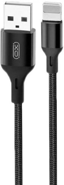 Кабель XO NB143 USB - Lightning (M/M), 2.1 A, 1 м, Black (XO-NB143i1-BK) XO-NB143i1-BK фото