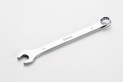 Ключ рожково-накидной полированный CrV 13мм СИЛА 201063 фото