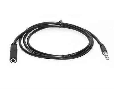 Аудіо-кабель REAL-EL Audio Pro 3.5 мм - 3.5 мм (M/F), 1 м, чорний (EL123500041) EL123500041 фото