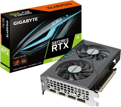 Відеокарта GF RTX 3050 6GB GDDR6 WindForce OC Gigabyte (GV-N3050WF2OC-6GD) GV-N3050WF2OC-6GD фото