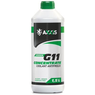 Антифриз Axxis G11 -80 C концентрат канистра 1,5 л Green (48021106367) AX-2090 фото