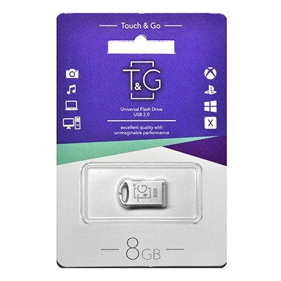 Флеш-накопичувач USB 8GB T&G 105 Metal Series Silver (TG105-8G) TG105-8G фото