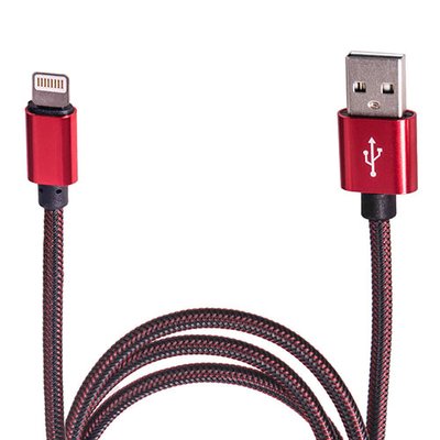 Кабель USB - Apple (Red) ((100) Rd) (100) Rd фото