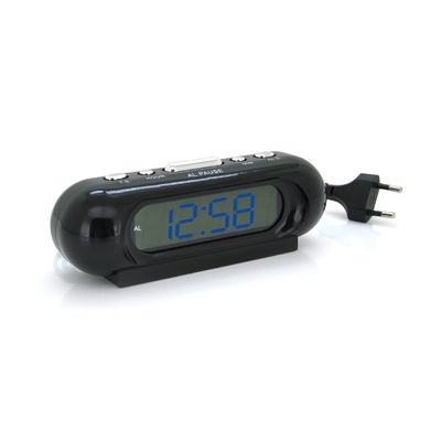 Електронний годинник VST-716, будильник, живлення від кабелю 220V, Blue Light VST-716/B фото