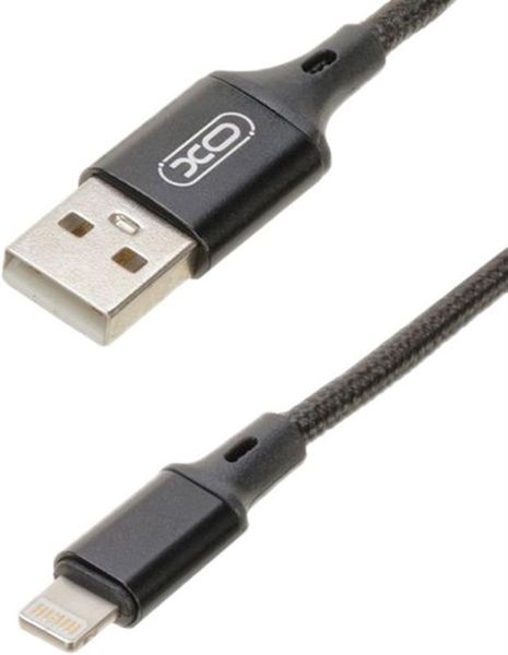 Кабель XO NB143 USB - Lightning (M/M), 2.1 A, 1 м, Black (XO-NB143i1-BK) XO-NB143i1-BK фото