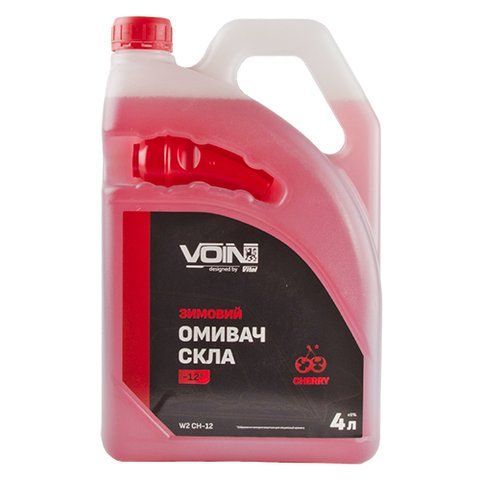 Омивач скла зимовий VOIN "-12" Cherry 4л (каністра з лійкою) VOIN W2 CH -12 фото товару