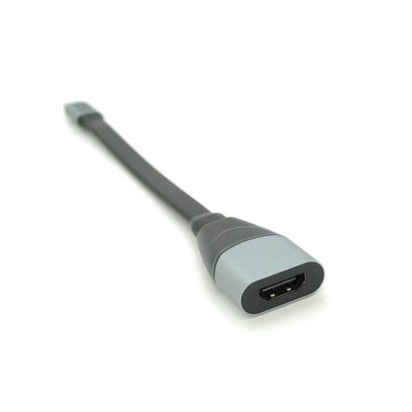 Конвертер Type-C (тато)/HDMI (мама), 18cm, плоский, Black-gray YT-Type-C(M)/HDMI(F)-18cm фото