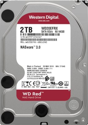 Накопичувач HDD SATA 2.0TB WD Red NAS 5400rpm 256MB (WD20EFAX) WD20EFAX фото