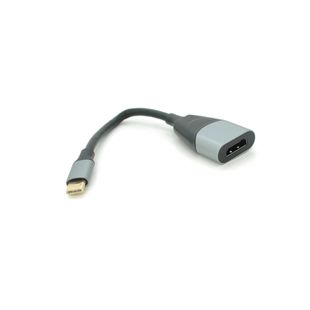 Конвертер Type-C (тато)/HDMI (мама), 18cm, круглий, Black-gray YT-Type-C(M)/HDMI(F)-18cm фото