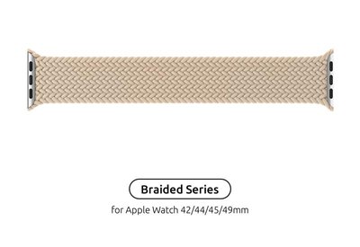 Ремінець Armorstandart Braided Solo Loop для Apple Watch 42mm/44mm/45mm/49mm Beige Size 6 (148 mm) (ARM64904) ARM64904 фото