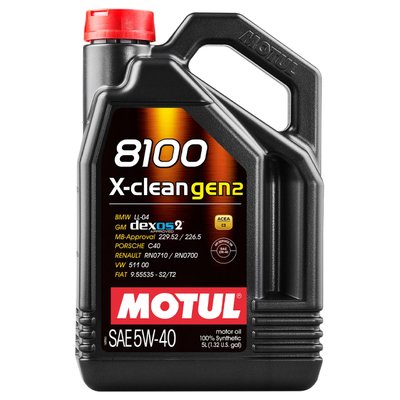 Олива моторна MOTUL 8100 X-clean gen2 5W-40 5 л (109762) 109762 фото