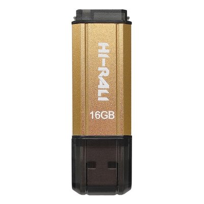 Флеш-накопичувач USB 16GB Hi-Rali Stark Series Gold (HI-16GBSTGD) HI-16GBSTGD фото