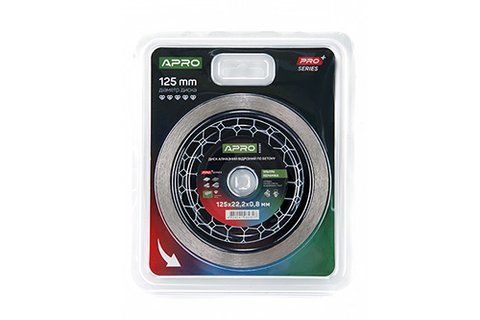 Диск алмазний по бетону Кераміка Ультра 125х0.8х22.22мм 22-24% APRO PRO 830080 фото товару