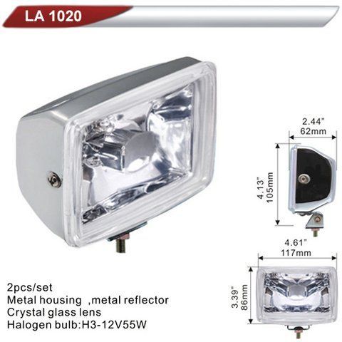 Фара додаткова DLAA 1020-W хром/H3-12V-55W/117*86мм (LA 1020-W) LA 1020-W фото товару