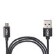 Кабель VOIN USB - Micro USB 3А, 1m, black (швидка зарядка/передача даних) (CC-1801M BK) CC-1801M BK фото 3