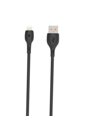 Кабель SkyDolphin S22L Soft Silicone USB - Lightning (M/M), 1 м, Black (USB-000601) USB-000601 фото