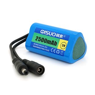 Акумуляторна батарея літієва QiSuo 12V 2.2A з елементами Li-ion 18650, DC5.5x2.1, (37x37x67mm) QS-12025W фото