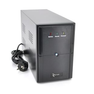 ИБП Ritar E-RTM600L-U (360W) ELF-L, LED, AVR, 2st, USB, 2xSCHUKO socket, 1x12V7Ah, metal Case Q4 (370*130*210) 4,8 кг (310*85*140) E-RTM600L-U фото