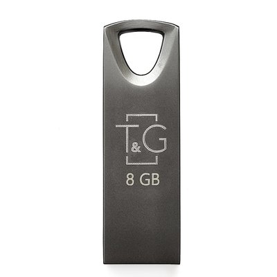 Флеш-накопичувач USB 8GB T&G 117 Metal Series Black (TG117BK-8G) TG117BK-8G фото