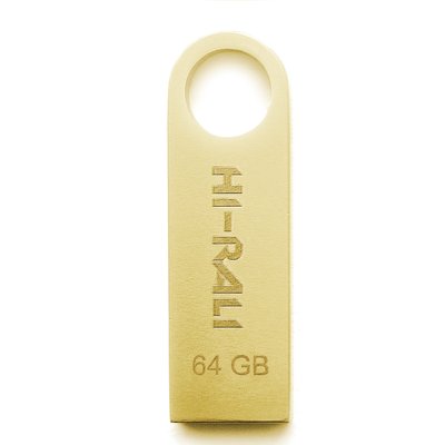 Флеш-накопичувач USB 64GB Hi-Rali Shuttle Series Gold (HI-64GBSHGD) HI-64GBSHGD фото