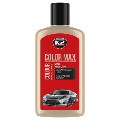 Поліроль восковий для кузова K2 Max Color червоний 250 мл (K020RED) K20630 фото