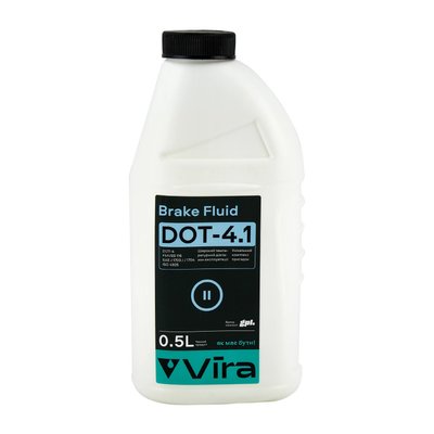 Рідина гальмівна Vira Brake Fluid DOT-4.1 0,5 л (КРАТНО ЯЩИКУ 16 шт) (VI1111) VI1111 фото