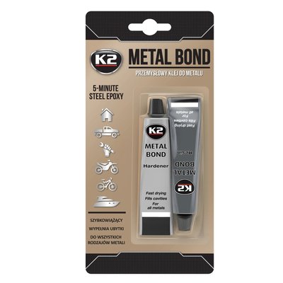 Клей для ремонту металевих виробів K2 Metal Bond прозорий туба 56,7 г (B116) K20292 фото