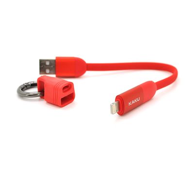 Кабель iKAKU KSC-324 JIANCHONG fast charging data cable (TYPE-C to Lightning), Red, довжина 0.2м, 3,2А, BOX KSC-324-R фото