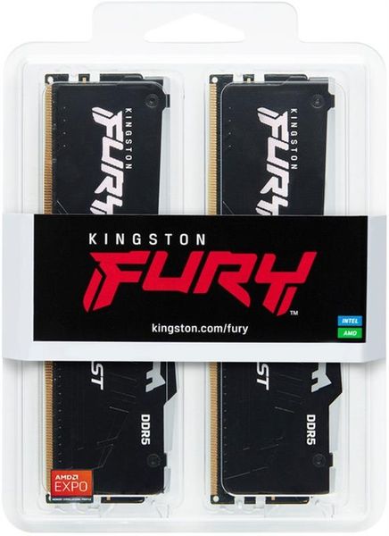 Модуль пам`яті DDR5 2x8GB/5200 Kingston Fury Beast RGB Black (KF552C36BBEAK2-16) KF552C36BBEAK2-16 фото