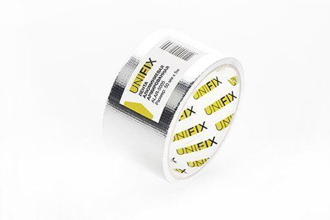 Стрічка клейка алюмінієва армована 50мм 5м UNIFIX ALAR-5005 фото товару