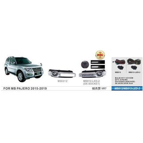 Фари дод. модель Mitsubishi Pajero 2014-19/MB-812/H11-12V55W/ел.проводка (MB-812) MB812 фото товару