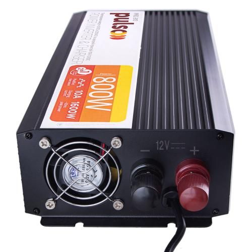 Перетворювач напруги/Зарядн. пристрій PULSO IMBC-810/12V-220V/800W/10A/мод.хвиля/клеми (IMBC-810 2в1 IMBC-810 2в1 фото