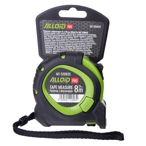Alloid Pro. Рулетка с фиксатором 8 м/25 мм, MT-520825 MT-520825 фото товара