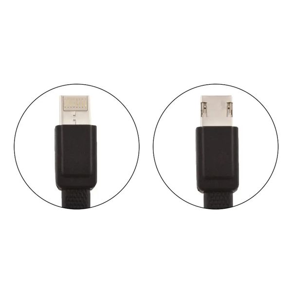 Кабель WK WDC-009 M&S USB - Lightning + micro USB (M/M), 1 м, Black (2000700004696) 2000700004696 фото