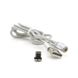 Магнітний кабель PiPo USB 2.0 /Lighting, 1m, 2А, тканинна оплетка, броньований, знімач, Silver, BOX 18168 фото 2