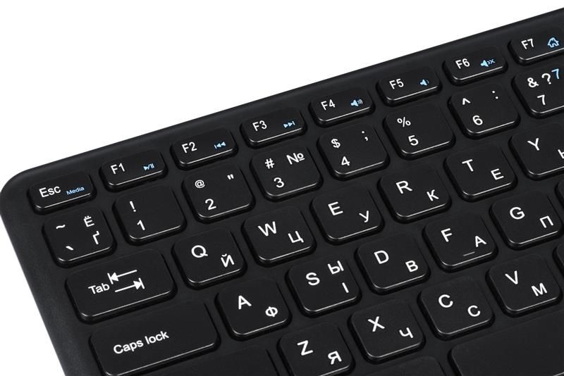 Клавіатура бездротова 2E KT100 WL Ukr Black (2E-KT100WB) 2E-KT100WB фото