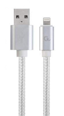 Кабель Cablexpert USB - Lightning (M/M), 1.8 м, сріблястий (CCB-mUSB2B-AMLM-6-S) CCB-mUSB2B-AMLM-6-S фото