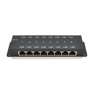 8-портовий POE-інжектор живлення, з 8xRJ45 портами Ethernet 10/100Мбіт / с, IEEE802.3af / at, 12-57V, PIN45 + / 78- GPOE-8BPOE фото