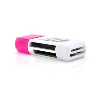 Кардрідер універсальний 4в1 MERLION CRD-4YE TF / Micro SD, USB2.0, Purple, OEM Q1500 CRD-4YE фото