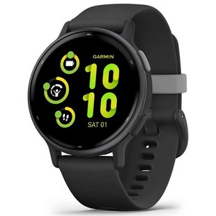 Смарт-годинник Garmin Vivoactive 5 Slate Aluminum Bezel with Black Case and Silicone Band (010-02862-50) 010-02862-50 фото