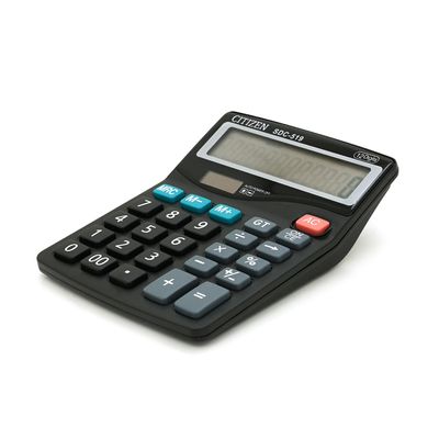 Калькулятор офісний CITIZEN SDC-519, 26 кнопок, розміри 150*125*45мм, Black, BOX SDC-519 фото