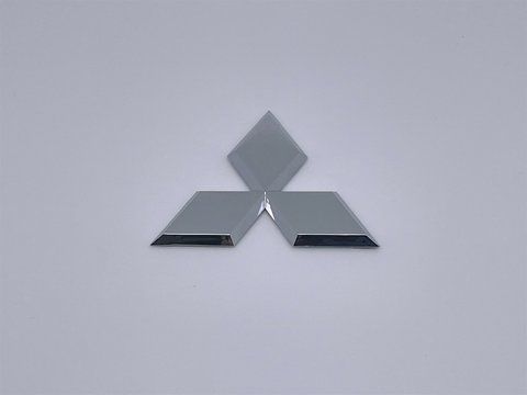 Емблема шильдик логотип Mitsubishi (Мітсубіші) 80*68 мм (Хром) mit014 фото товару