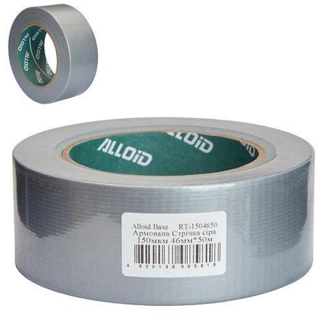 Alloid Base. Скотч армований сірий 46мм х 25м, 150мкм RT-1504625 фото товару