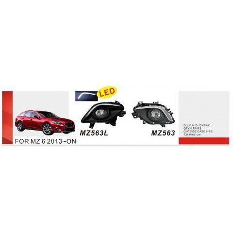 Фари дод. модель Mazda 6 2013-15/MZ-563/H11-12V55W/ел.проводка (MZ-563) MZ-563 фото товару