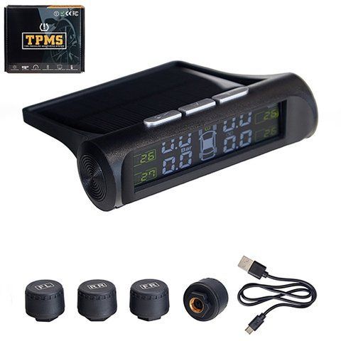 TPMS Бездротова система контролю тиску в шинах з панеллю на сонячній батареї EK00012307 фото товару
